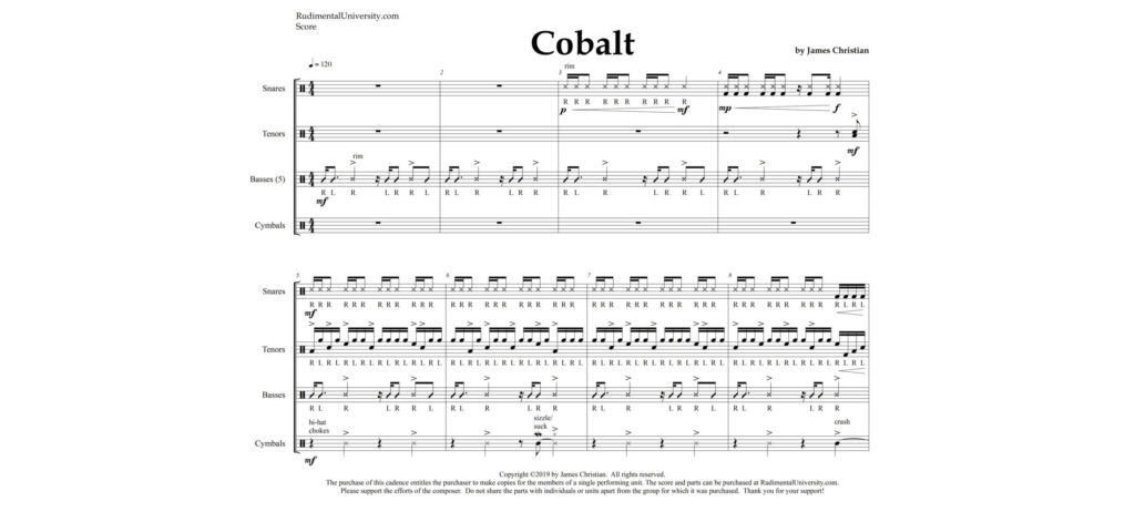 Cobalt cadence 1st page