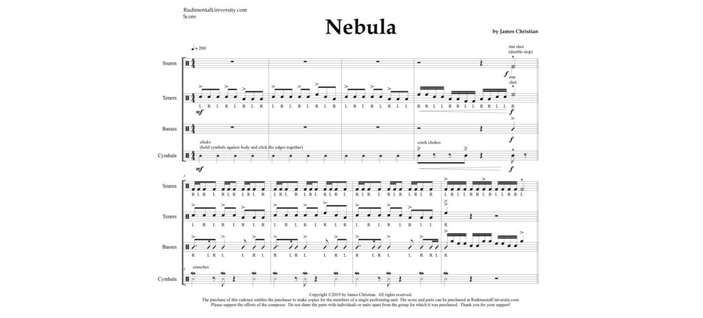 Nebula cadence 1st page