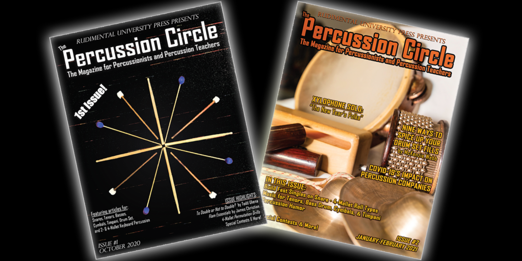 image of The Percussion Circle magazine covers